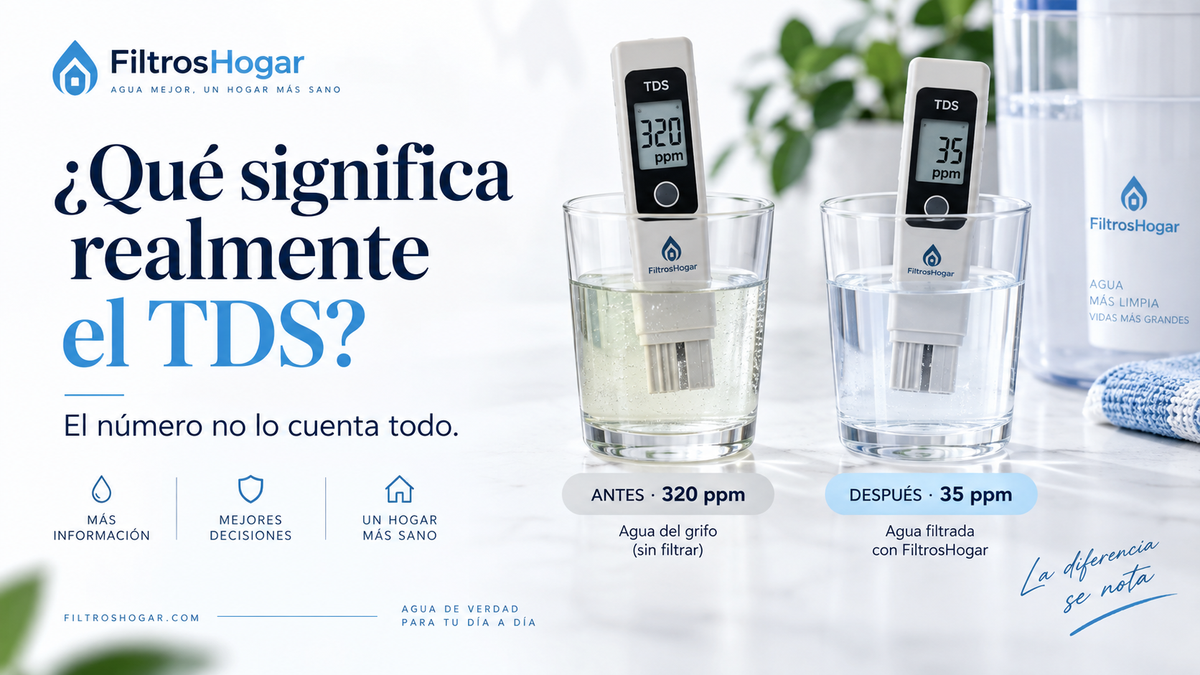 Qué es el TDS del agua y qué significa realmente
